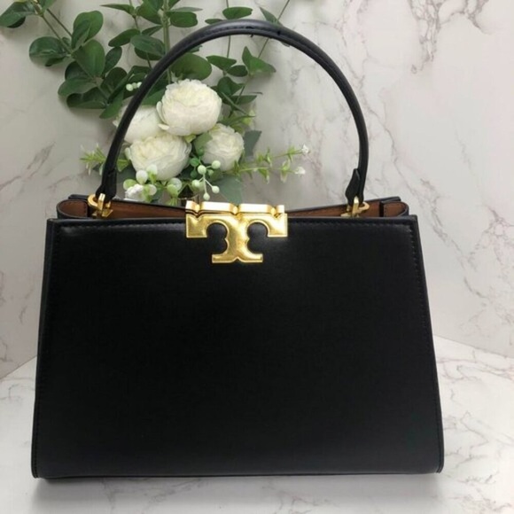 ☃️Tory Burch Eleanor Black Leather Bag New - Picture 7 of 8
